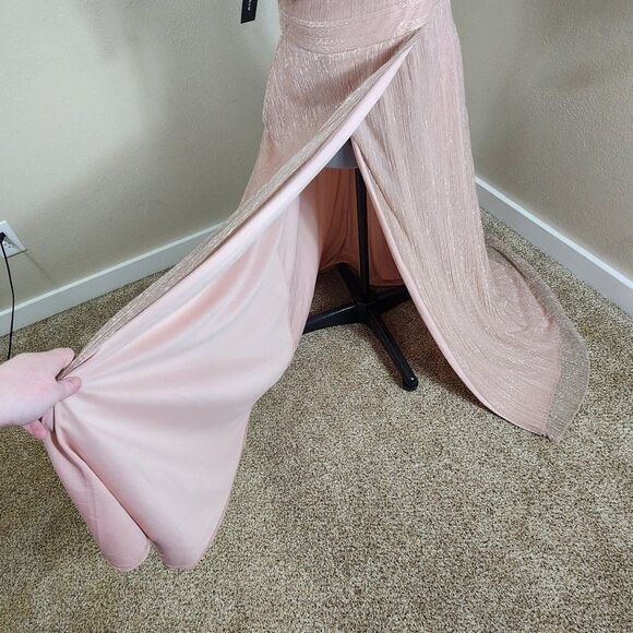 Betsy & Adam Metallic Evening Gown Size 8 - Picture 5 of 16